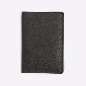 Black Leather Passport Holder