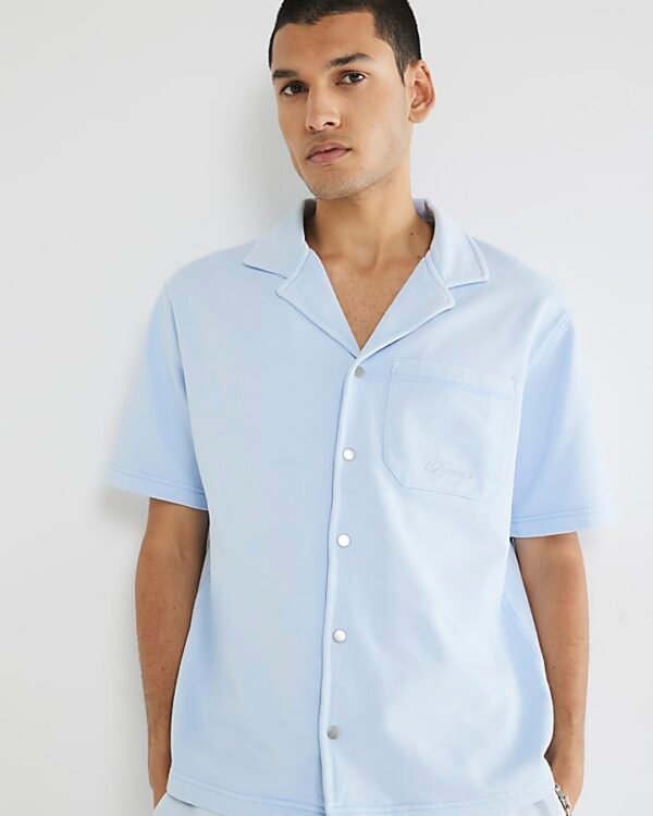 Blue Regular Fit Washed Luminis Polo Shirt