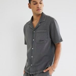 Black Regular Fit Washed Luminis Polo Shirt