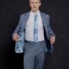 Blue Check Skinny Suit Jacket