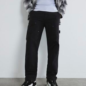 Black Straight Leg Carpenter Jeans