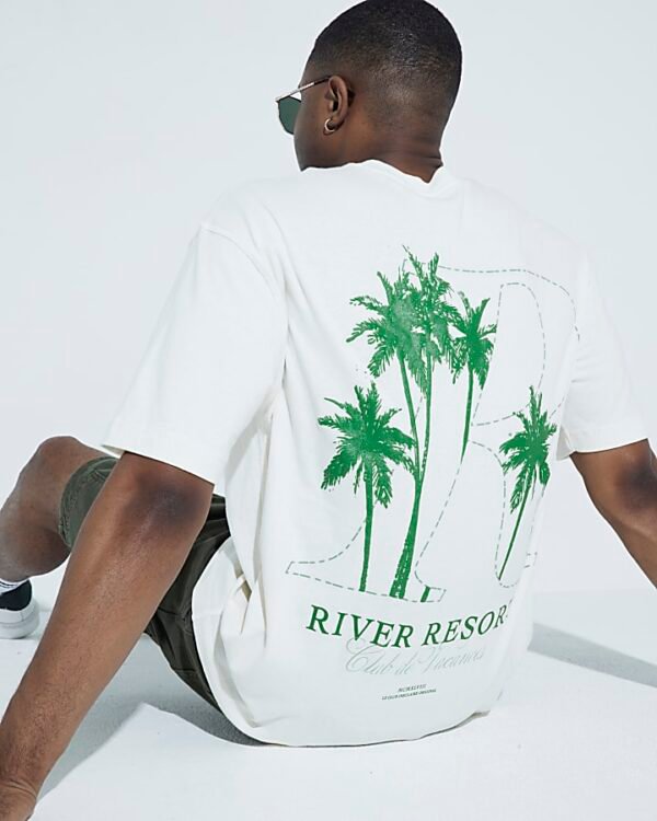 Beige Short Sleeve River Resort T-Shirt