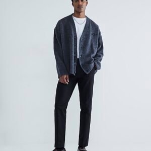 Black Skinny Fit Chino Trousers