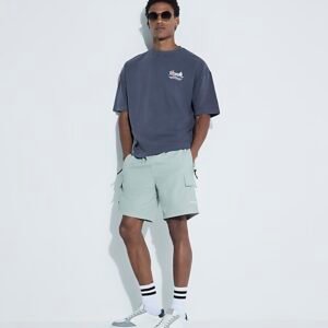 Green Loose Fit Cargo Swim Shorts