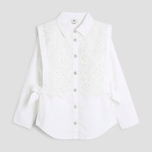 Girls White Lace Shirt