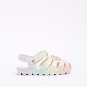 Mini Girls Rainbow Floral Jelly Sandals