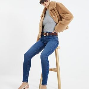 Blue Mid Rise Skinny Jeans