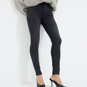 Black Mid Rise Skinny Jeans