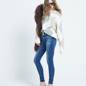 Blue Denim High Rise Super Skinny Jeans