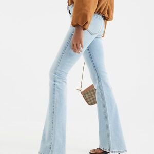 Blue Bootcut Mid Rise Jeans