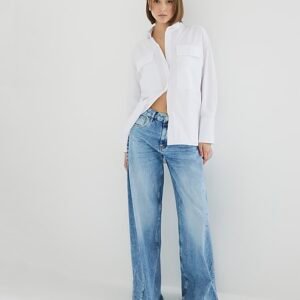 Blue Palazzo Wide Leg Jeans