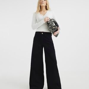 Black Palazzo Wide Leg Jeans