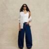 Indigo Oversized Balloon Jeans