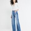 Blue Denim Side Stripe Barrel Jeans