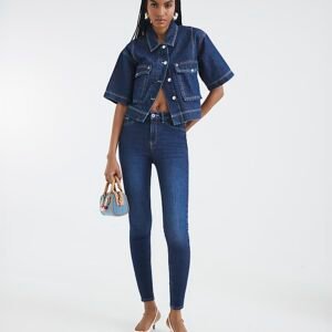 Blue Mid Rise Sculpt Skinny Jeans